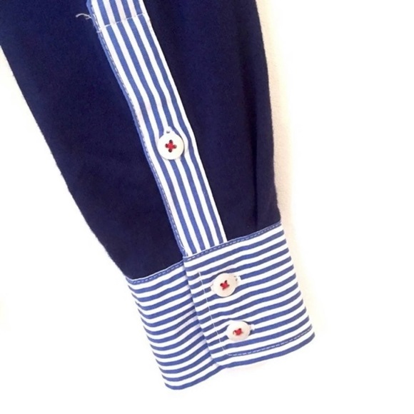 NEW Vineyard Vines Blue Mixed Media Top Sweater - Picture 9 of 13